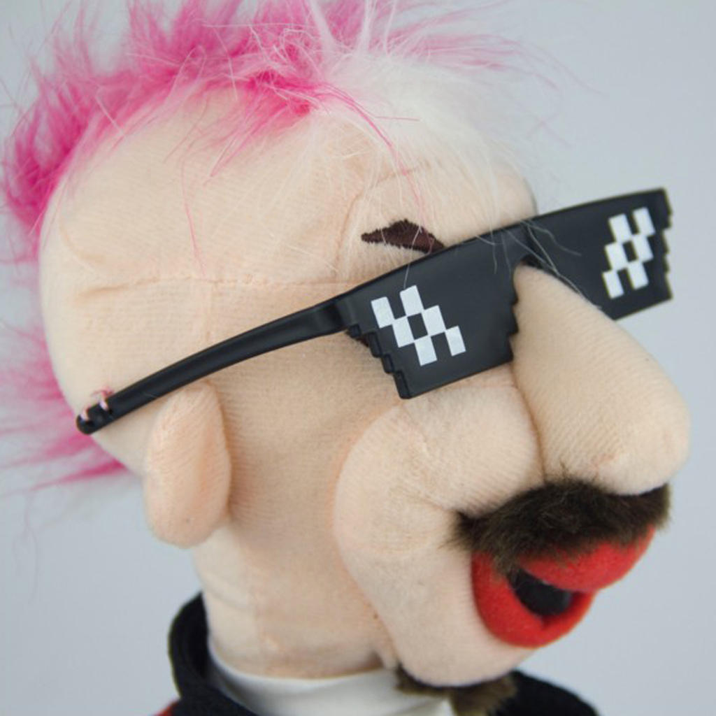 Electric Plush Toy Punk Bass Man Figure Doll Kids Toys Creative Gifts