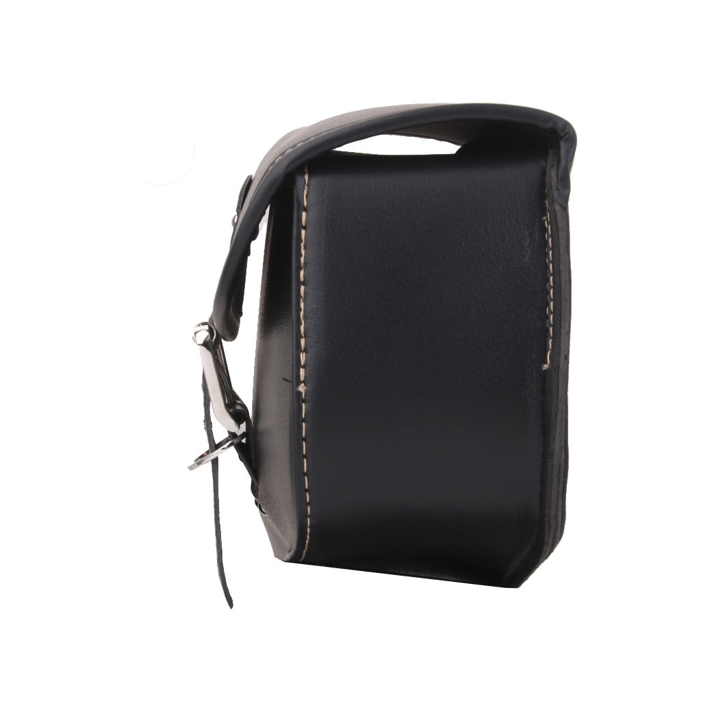 Black PU Leather Motorcycle Universal Saddle Panniers Luggage Bag Storage