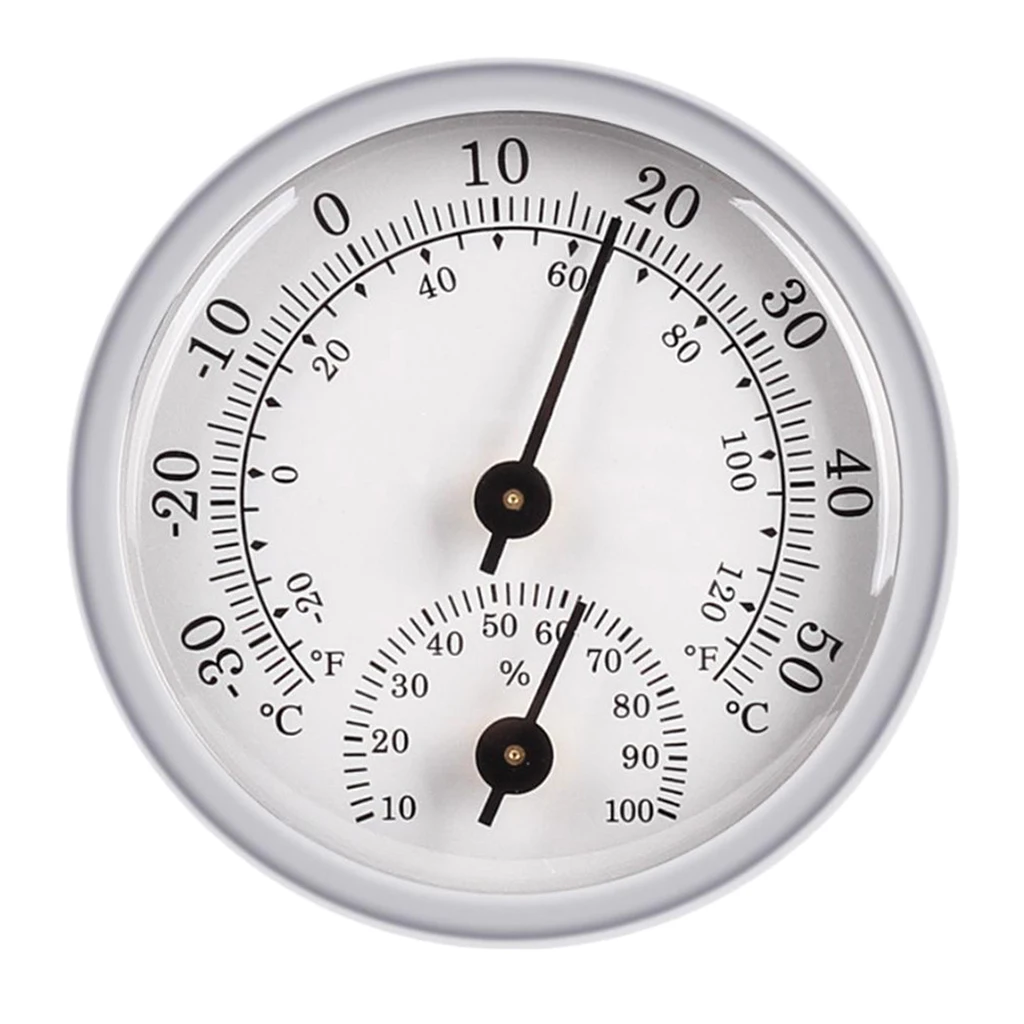 2 in 1 Wall Thermometer Hygrometer Upgraded Accuracy and Design 10 to  RH