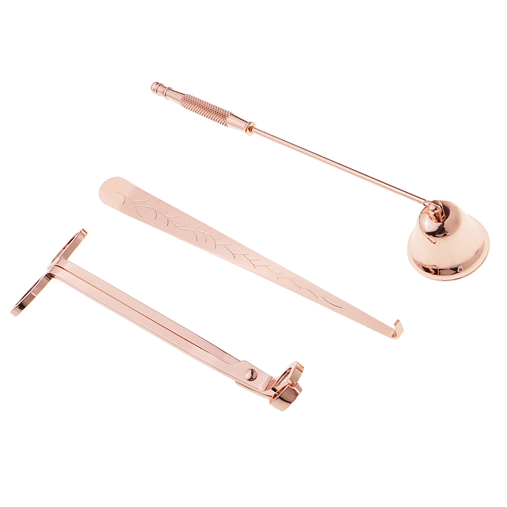 3Pcs Luxury Candle Accessory Set Candle Snuffer Wick Trimmer Dipper Tool Kit