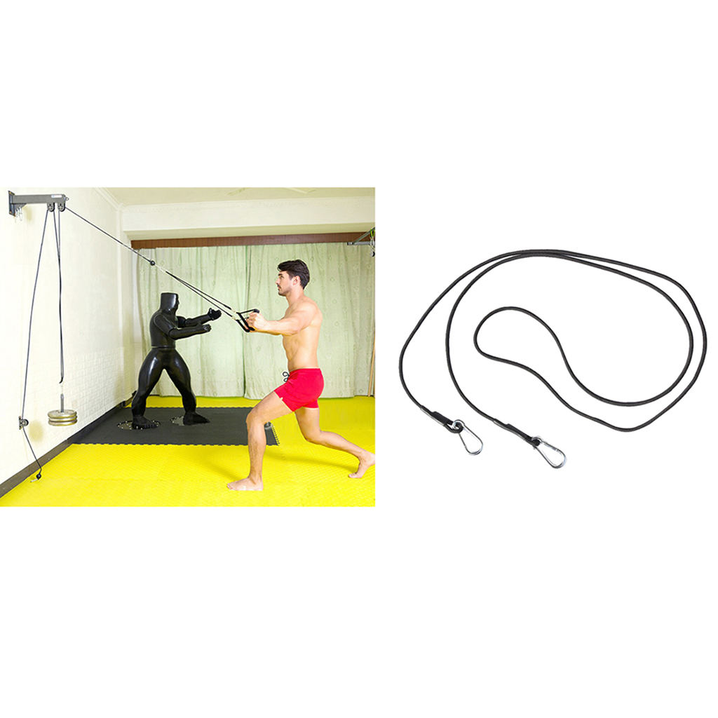 Home Pulley Cable Machine DIY  Foam Handle  Strap 2.5 Pull Down Rope