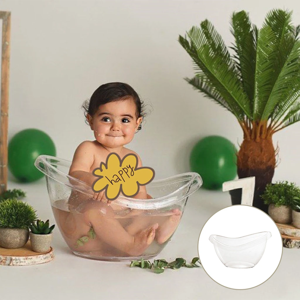 Baby photography props plastic transparent Mini milk bathtub baby studio photography props