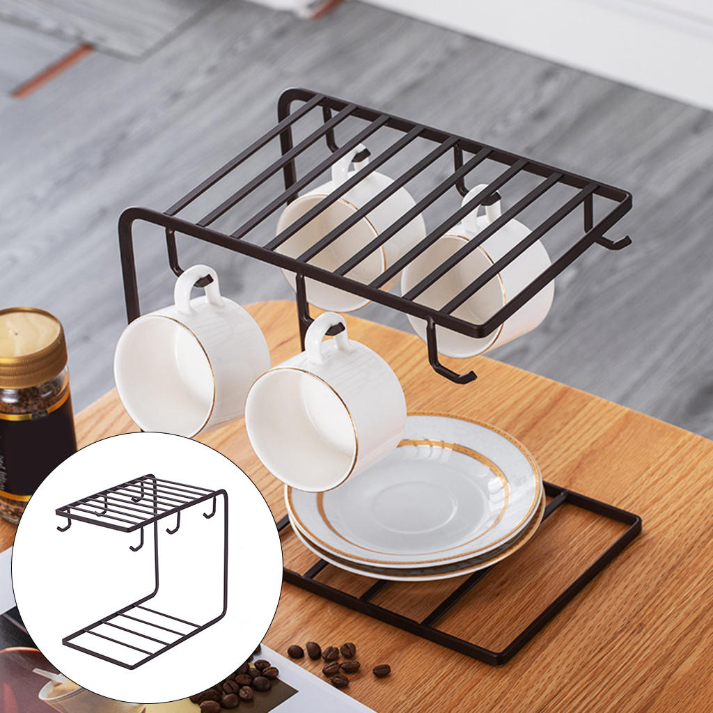 Coffee Mug Holder Drainer Supplies Organizer Drying Rack Mug Holders for Desktop