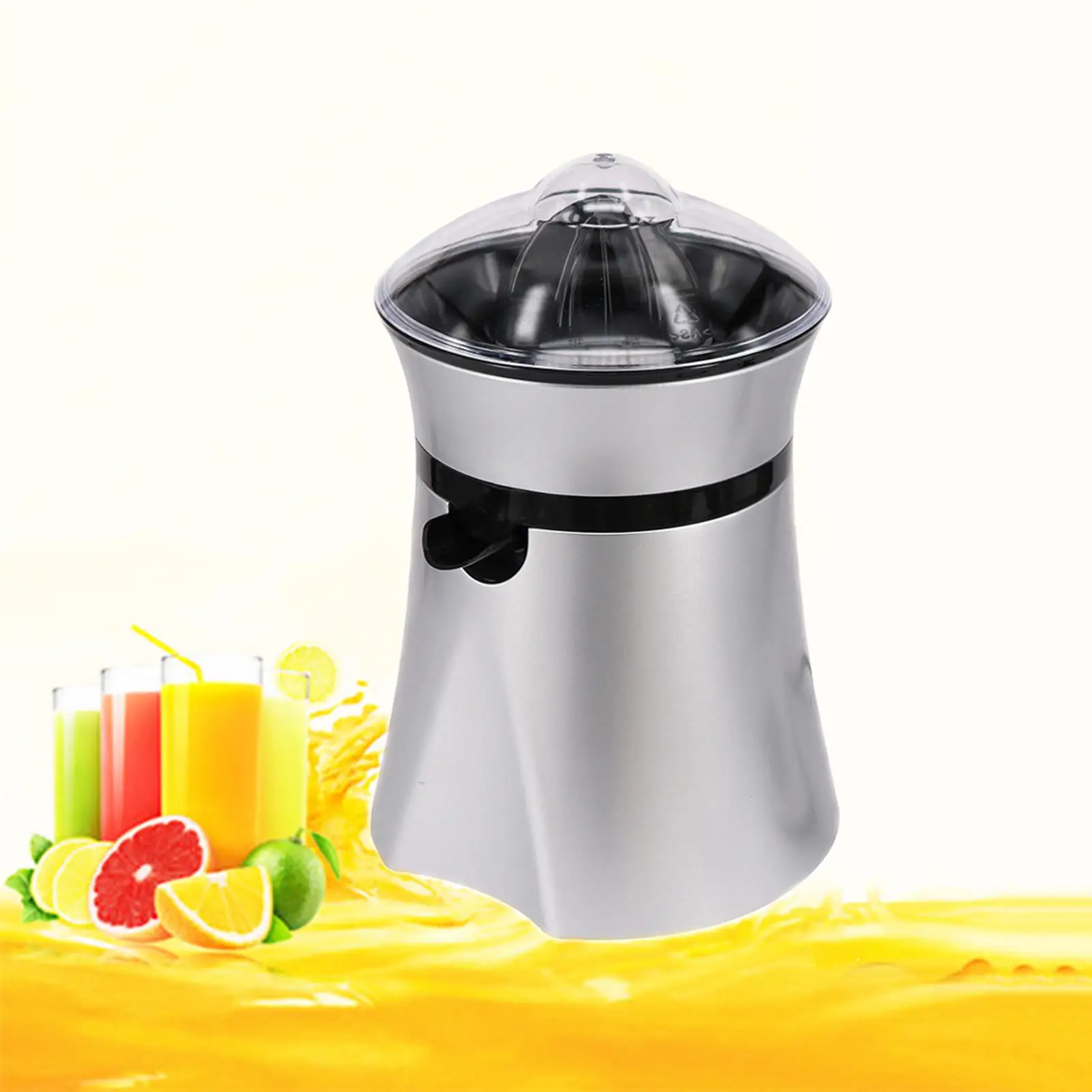 Stainless Steel Electric Juicer with Two Interchangeable Cones Electric Citrus Juicer Juice Maker Machine Blender