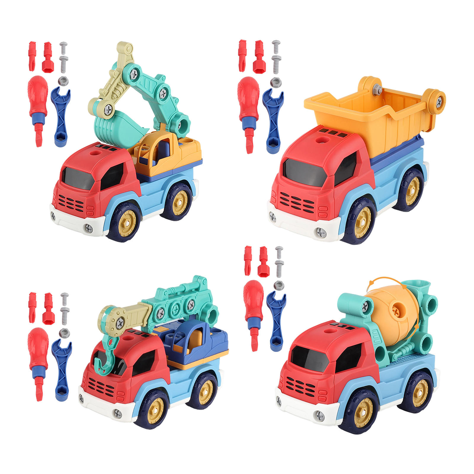 DIY Nut Disassembly City Engineering Truck Car Screw Boys Creative Tool Education Toys for Little Kids