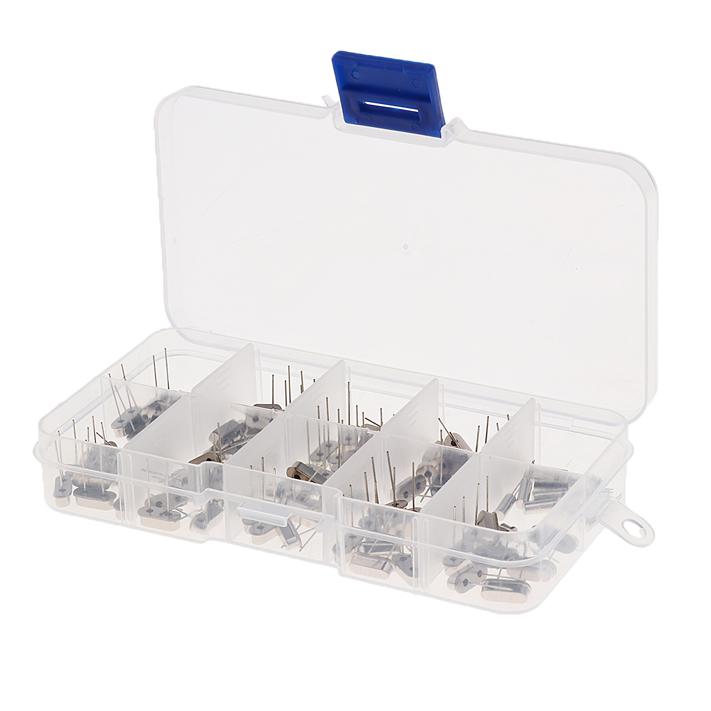 Pack of 100 Quartz Crystal Oscillator Resonator Assortment Kit 10 Value