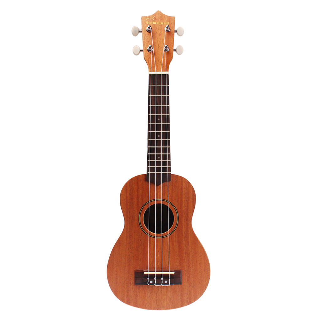 Brown Full-enclosed Mini 21 Inch 15 Frets Ukulele Uke UKLL Hawaiian Guitar