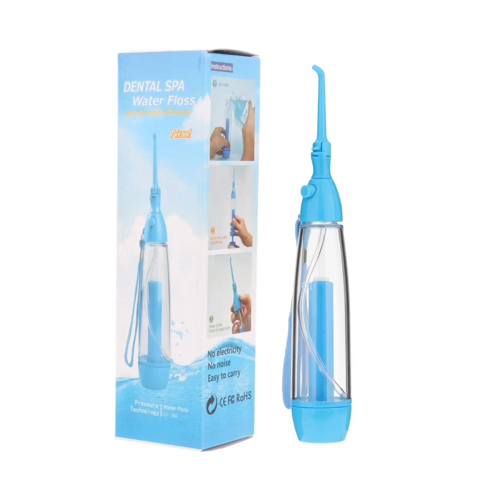 Portable oral irrigator water flosser  Water Jet 75ML Water Tank Waterproof Teeth Cleaner for Home Travel