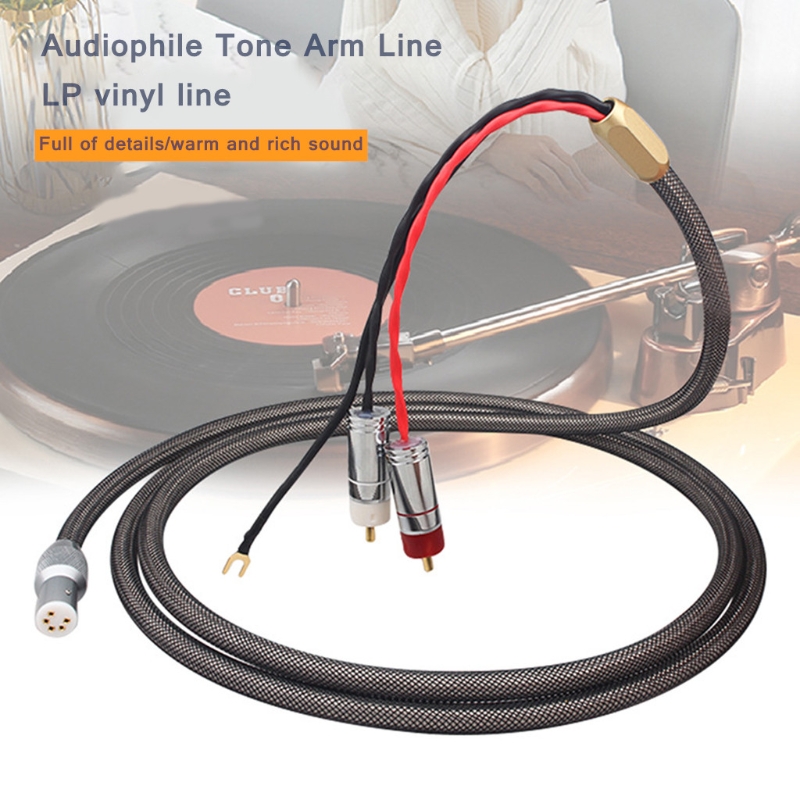 Lp disco de vinil tonearm cabo de