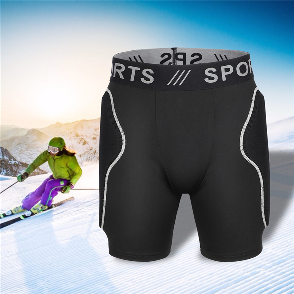 Padded Shorts Protective Hip for Ski Skate Snowboard,Butt Breathable Lightweight Gear Shorts for Women Men - 4 Sizes