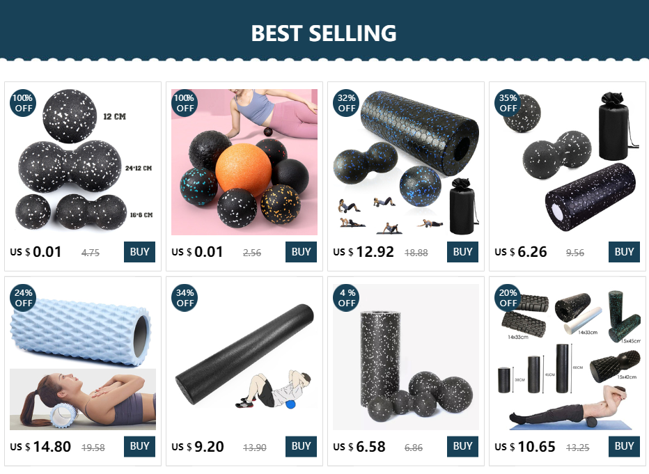 Description Picture 2 of item45cm Yoga Column Fitness Balls Set EPP High Density Foam Roller Deep Tissue Massage Pilates Body Muscle Release Exercises