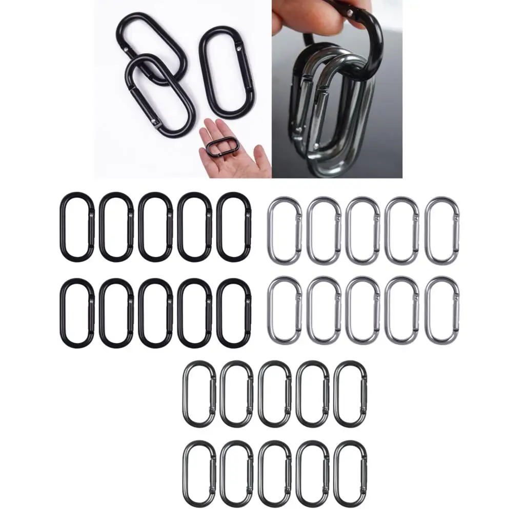 10x Locking Carabiner Clip Snap Hook Spring Carabiner Small Keychain