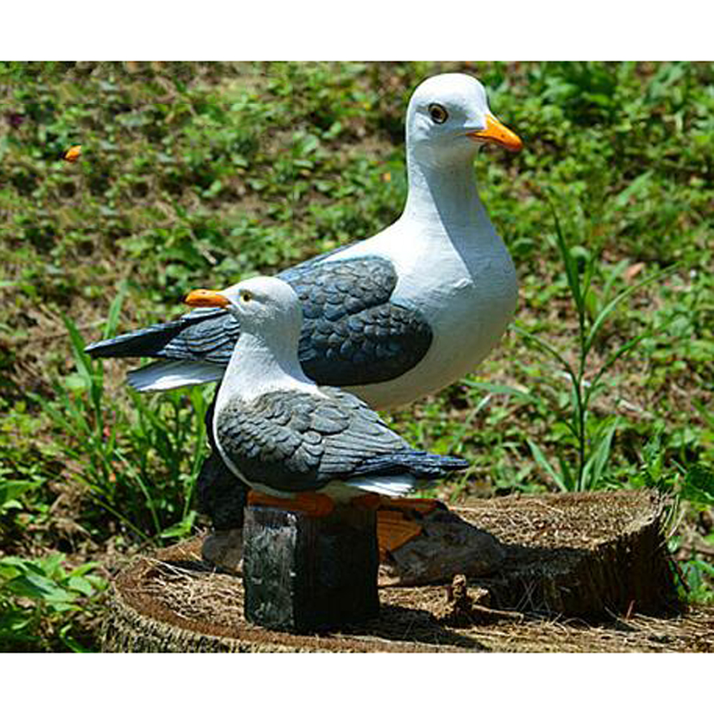 Garden Lawn Patio Craft Landscape Seagull Decor Statue Animal Figurines Figure Sculpture Ornament