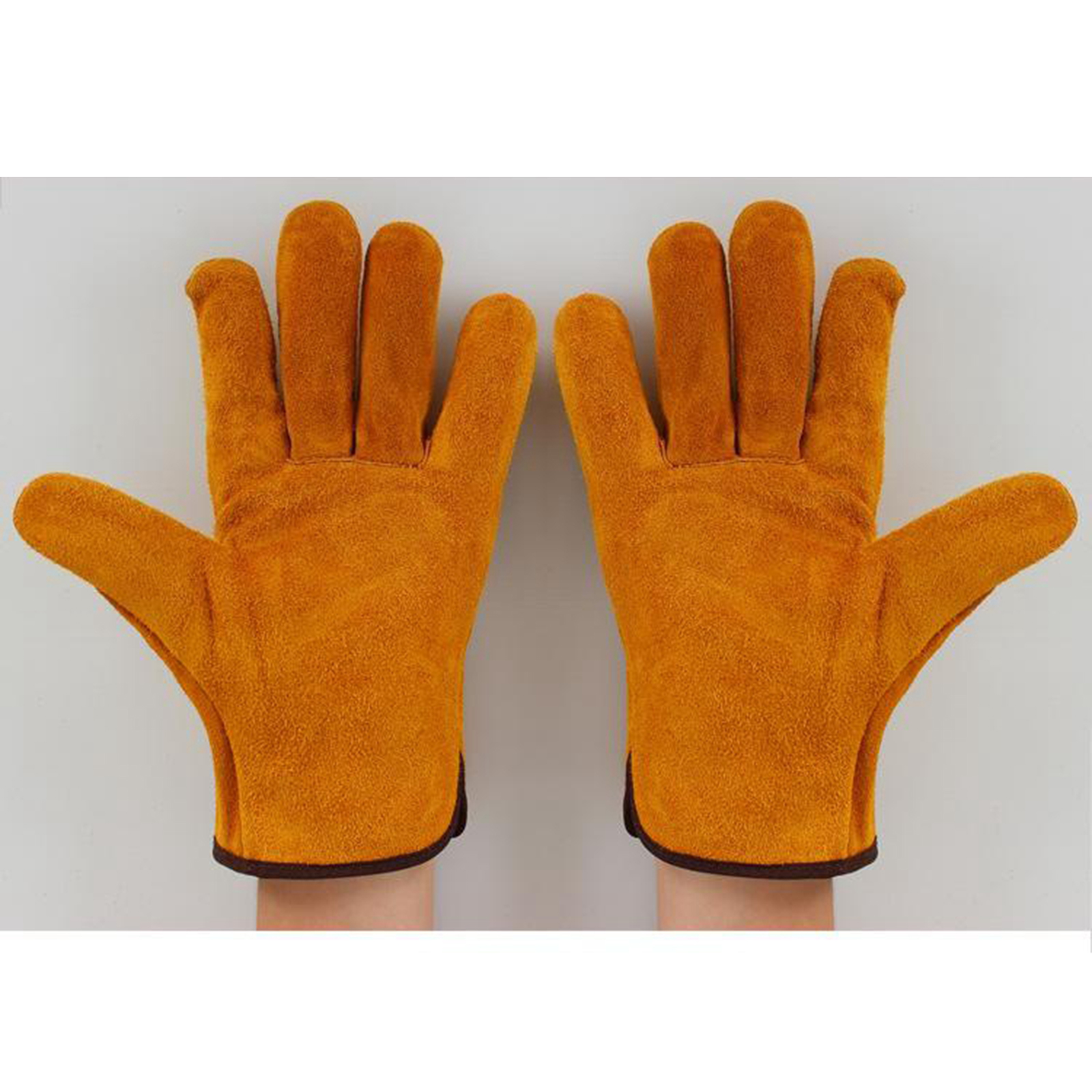 1 Pair Leather Working Welding Gloves Safety Protective Gloves Gardening MIG