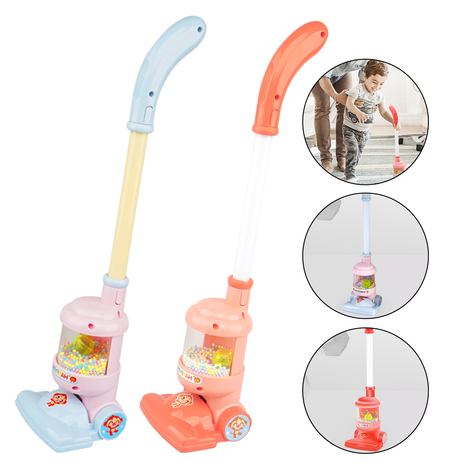 Simulation Electric Vacuum Cleaner Toy & Ball-Popping Action Role Play Toys