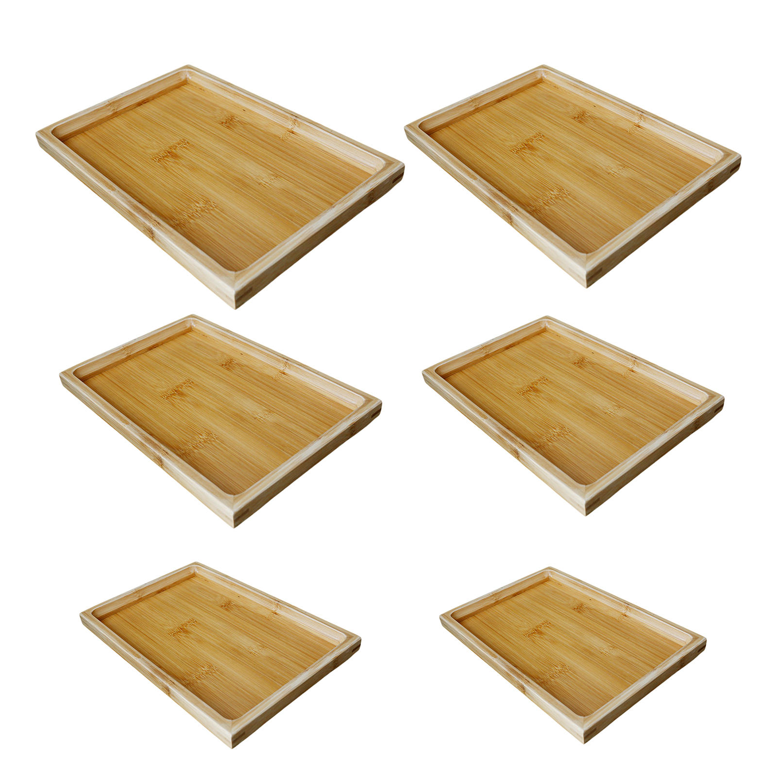 Wood Serving Tray Home Decor Multipurpose Vintage Sharing Plates Holder Board for Lap Hospital Restaurant Coffee Table Breakfast
