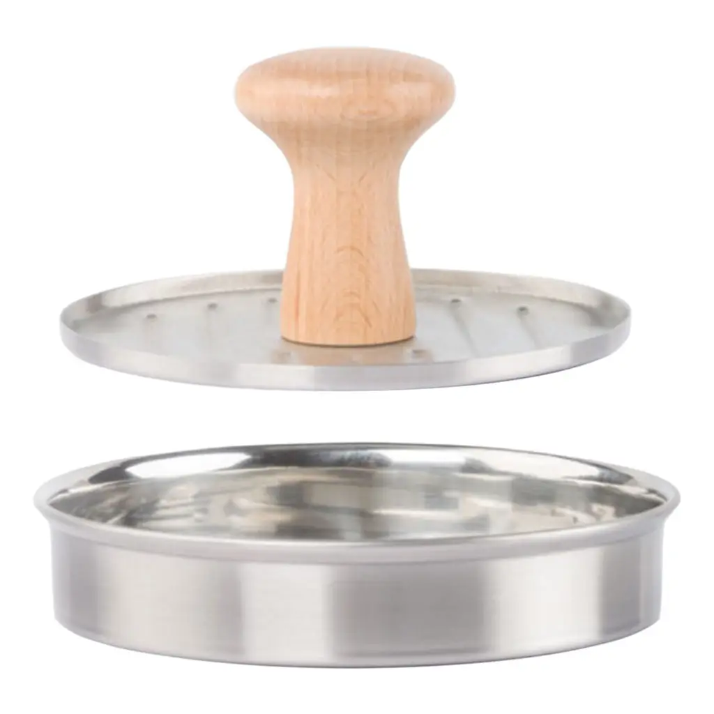 Stainless Steel Burger Press Non-Stick Round 5