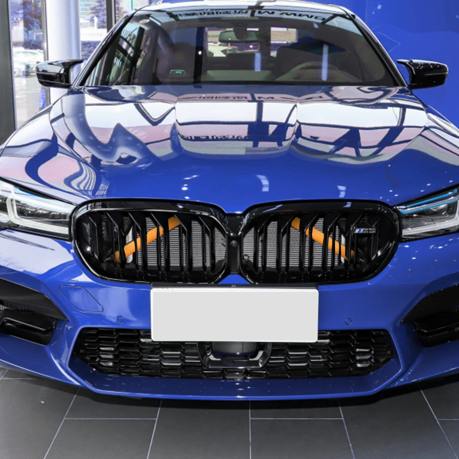M-Performance Grill Stripes for 320i 328i 330i 335i 428i DWVV Grille Insert Trims for BMW F20 F30 2012-2018 F20 F30, Blue 