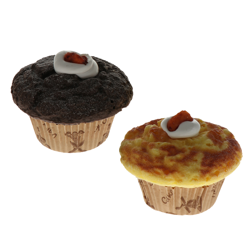 Artificial Cakes Simulation Decorative Cupcake Model Props Dessert Props,Made of Polyurethane, eco-friendly