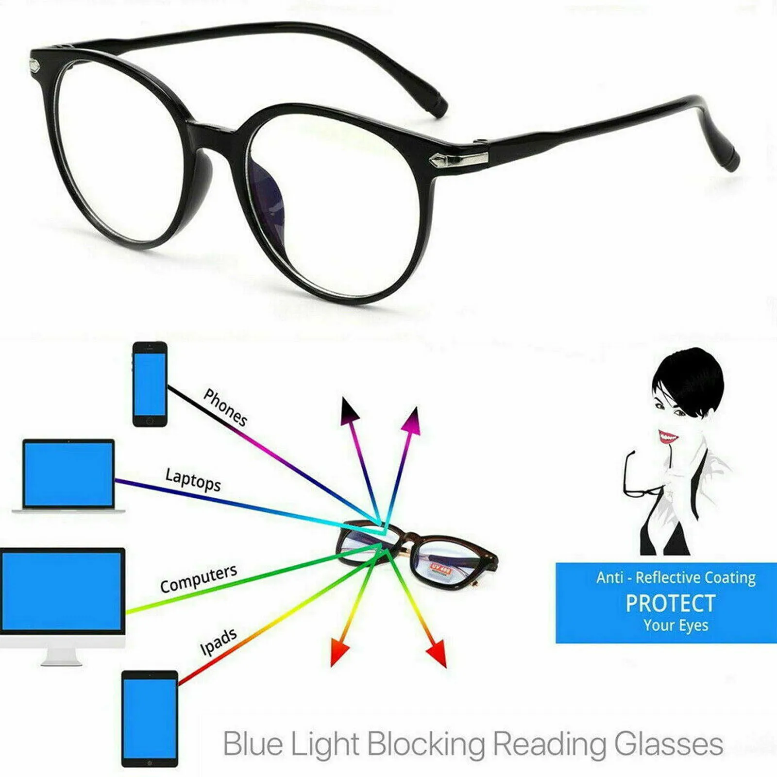 Decorative Glasses Gaming Glasses Computer Anti-fatigue Blue Light Blocking Filter Eyeglasses Woman And Men's Glasses Очки#3 blue light blocking reading glasses