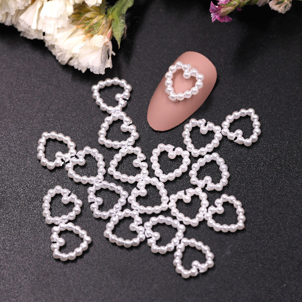 Best of 20pcs Heart-shaped Pearl Nail Charm DIY Nail Part Elegant Nail Art Decorations Nail Figure Fashion Jewelry Manicure Accessories Reviews & Tips