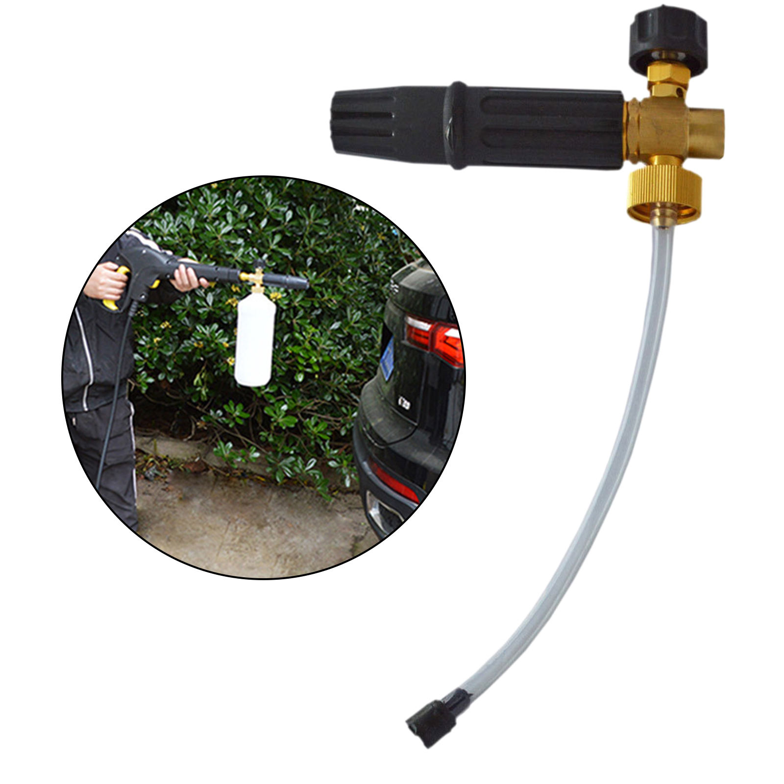 Brass Pressure Washer Jet Washer Foam Nozzle with 1/4