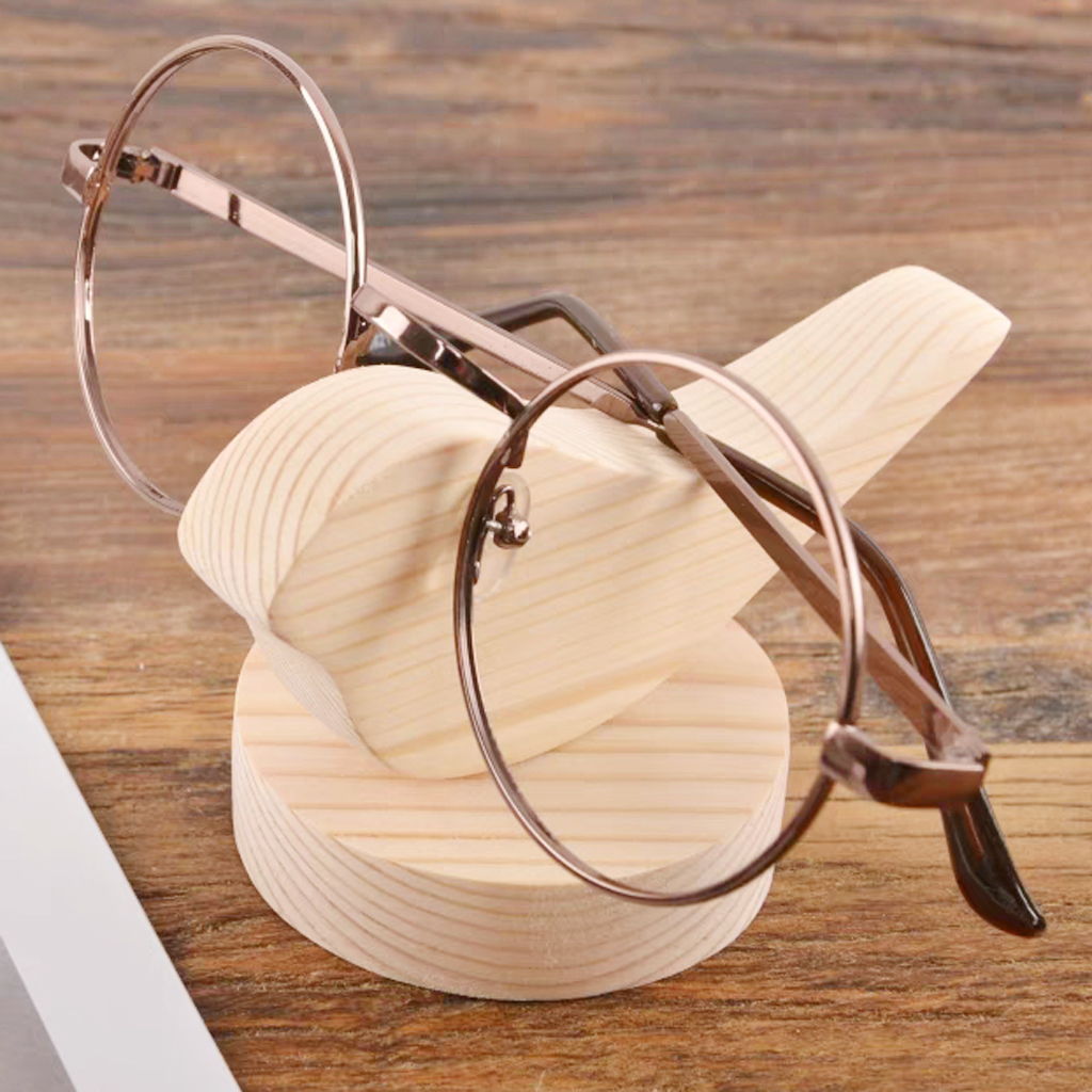 Bird Shaped Wood Sunglasses Eyeglass Rack Display Stand Holder Organizer Home Office Decor