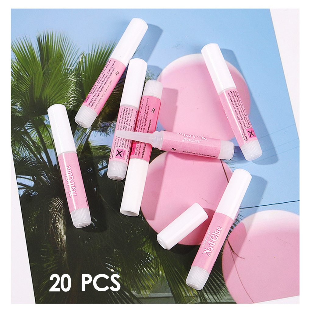 Lot 20 Bottle 2g Nail Glue Strong Adhesive Liquid French False Tips Manicure