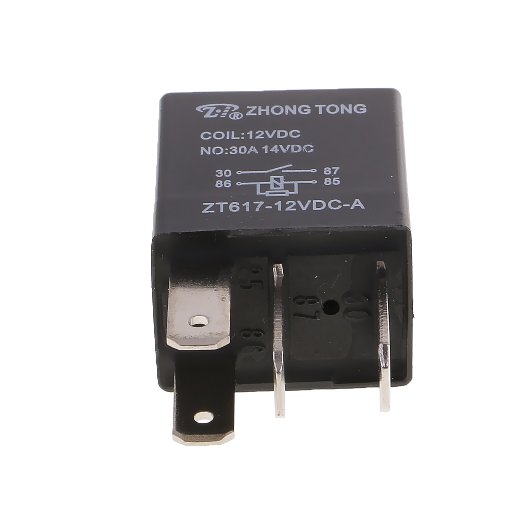 10 Pieces Automotive Car 12V 4-Pin 30 Amp Relay Kit For Fuel Pump Light Horn