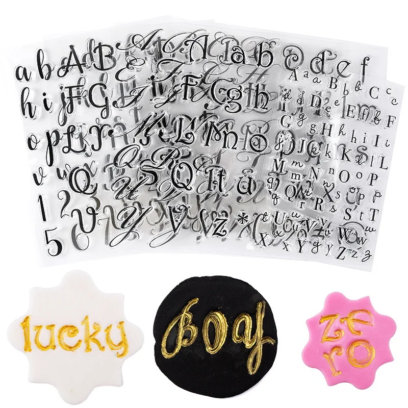 Stamps for Cookies Letters Cake Sweet Letters Stamp Decorating Tools Fondant Embossing DIY Alphabet Cutter Pastry Accessories