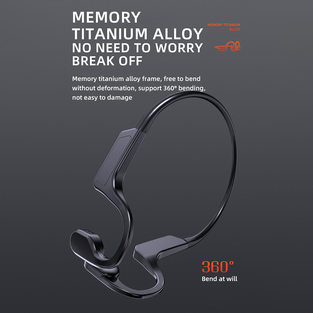 Fones de Ouvido Bluetooth de Condução Esportivos sem Fio Sweatband para Esportes de Corrida Óssea Abertos Bluetooth Microfone Estéreo 5.1 5 Fones de ouvido bluetooth de condução óssea,