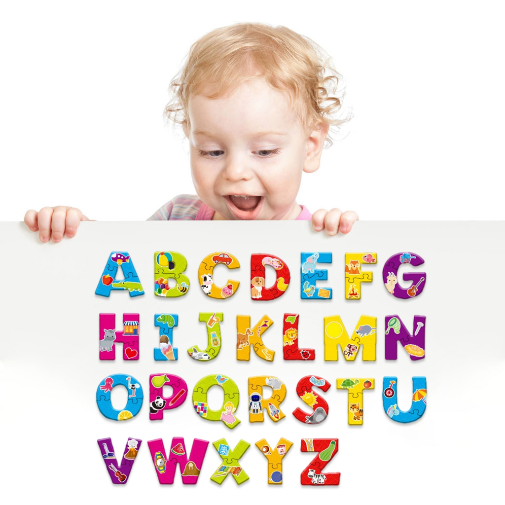 Alphabet Letter Puzzle Color Shape Animals Recognition Jigsaw Preschool Learning Educational Toy for 3 Years Old Boys Girls