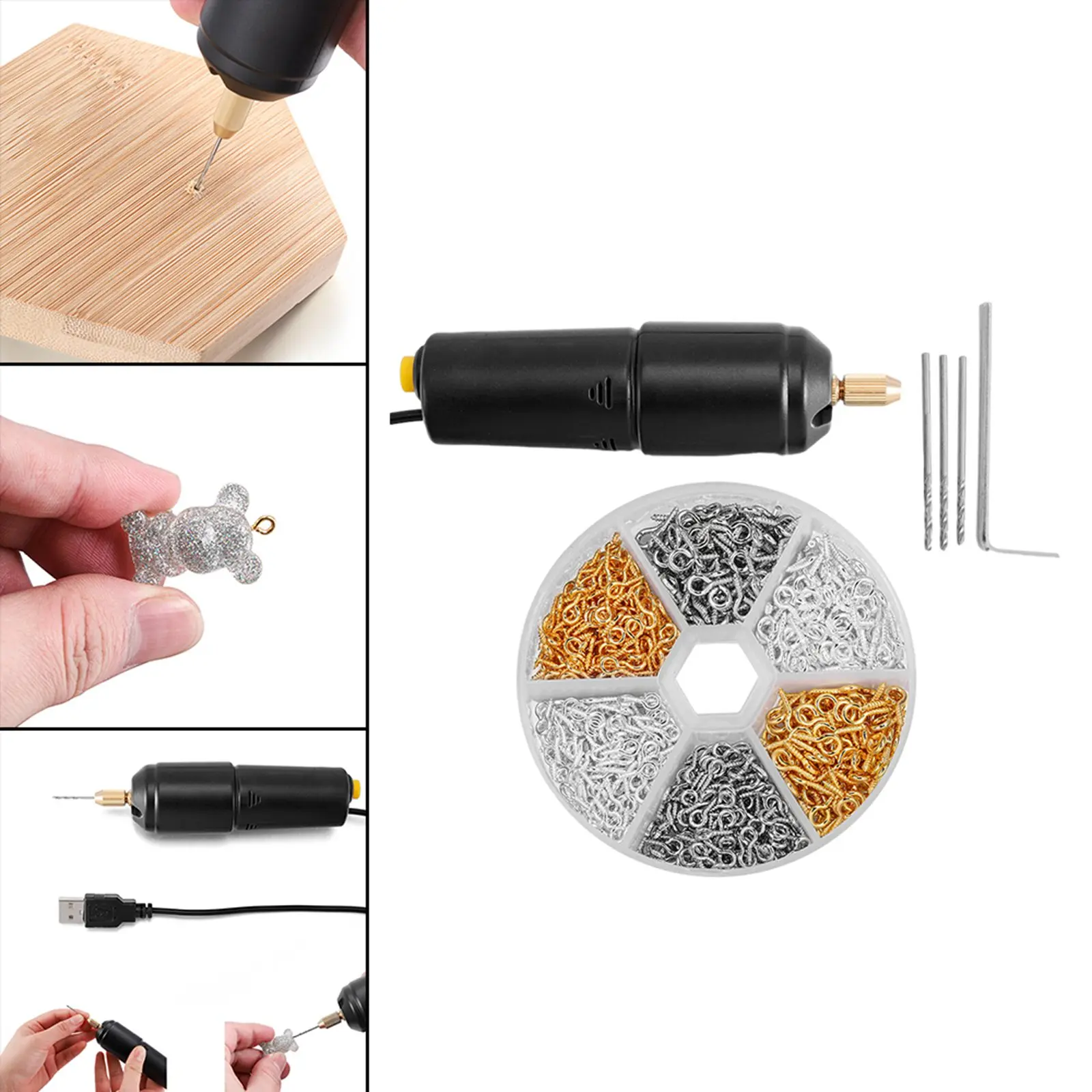 Mini Cordless Hand Drill Rotary Tool Kit Multi-Purpose for Jewelry Drilling Etching Engraving DIY Crafts