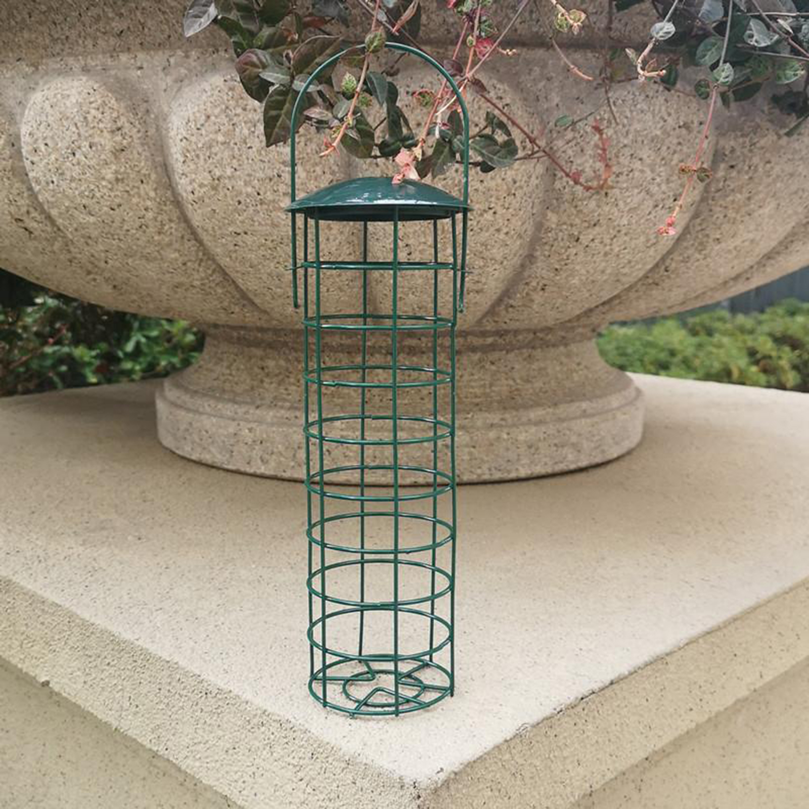 Durable Bird Feeder Pet Bird Hanging Suet Feed Tube Holder for Patio Backyard Decoration