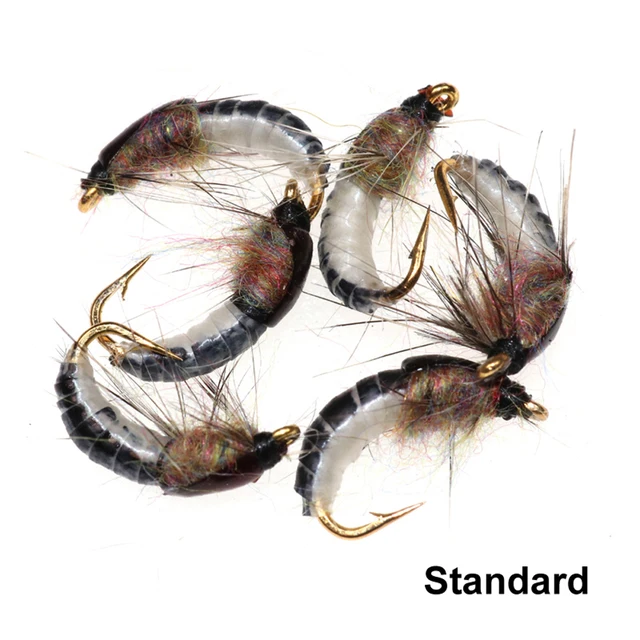10PCS Sinking Nymph Scud Fly Insect Worm Trout Fishing Flies Artificial  Realistic Peacocks Feather Insect Fishing Bait Lures