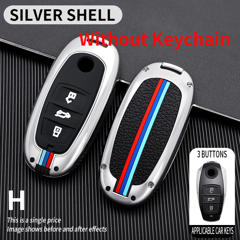 Nuovo supporto di copertura chiave dell'automobile in lega di zinco di alta qualità per Volkswagen VW Touareg 3 pulsanti Fob accessori senza chiave - H05b2f5618eaf4ab694cdd0605a826527l