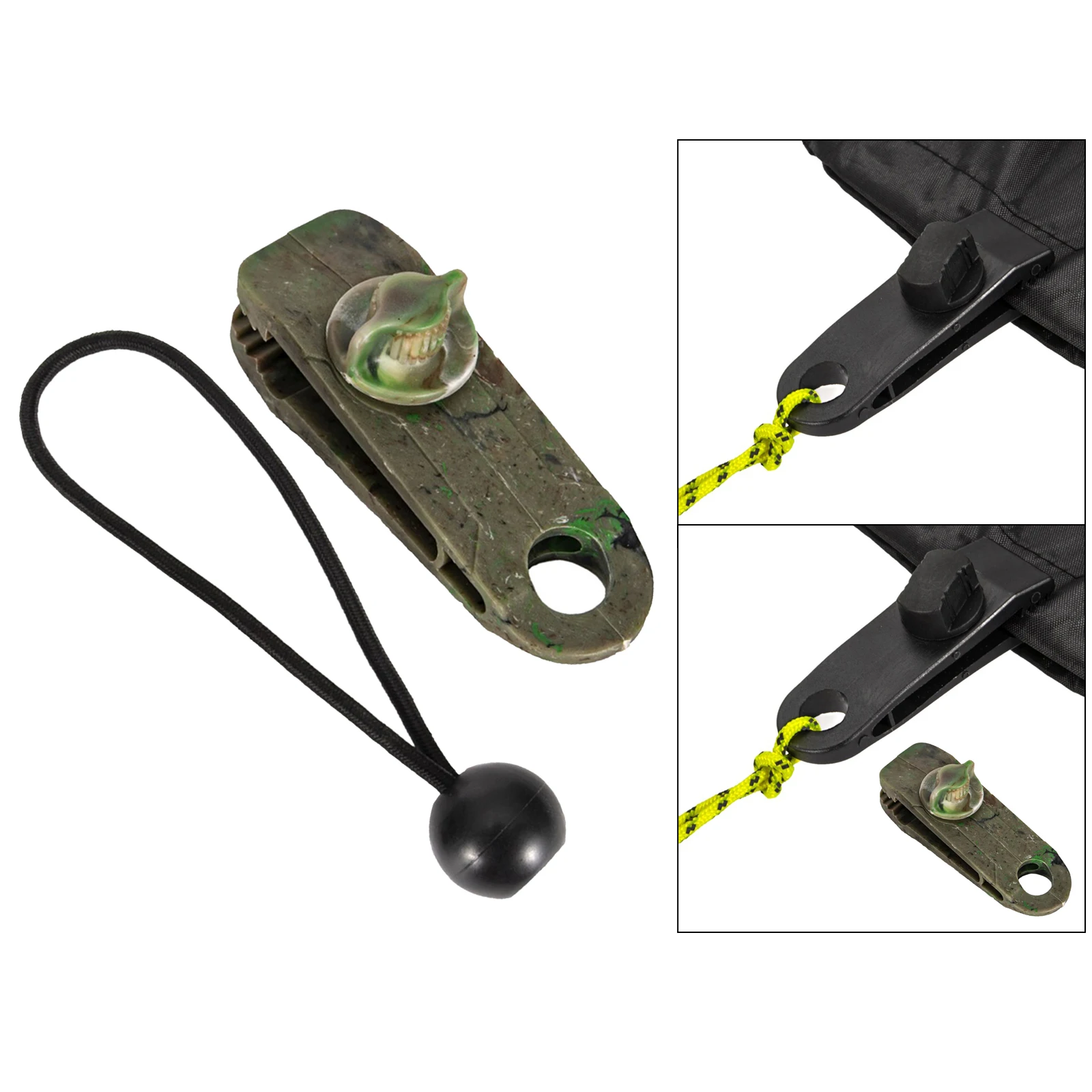 Tent Tarp Clip Hanger Ball Bungee Rope Canopy Lock Grip Fasteners Windproof