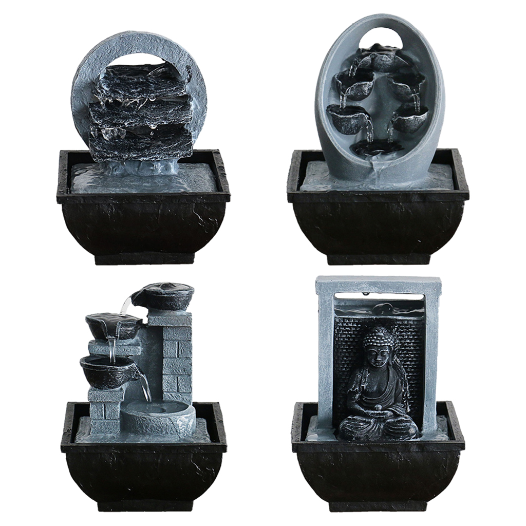 Flowing Water Decoration USA Standard Modern Style Water Feature Flow Water Adornments for Living Room Office Bedroom