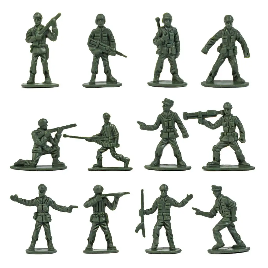1/72 Plastic 2.8cm  Soldiers Figurine Army Figures Sand Table Model