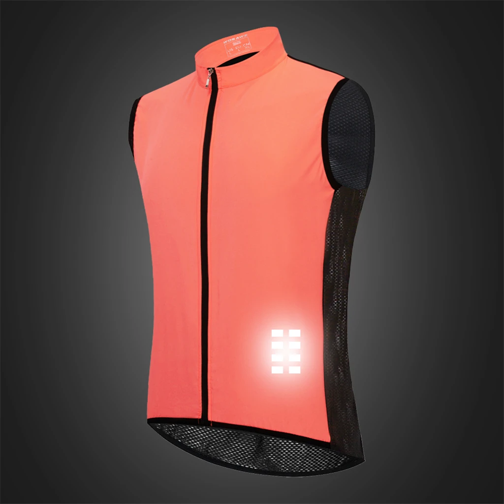 Men's Sleeveless Cycling Vest Riding Vest Reflective Breathable Running Vest - Quickly Dry and High Visibility