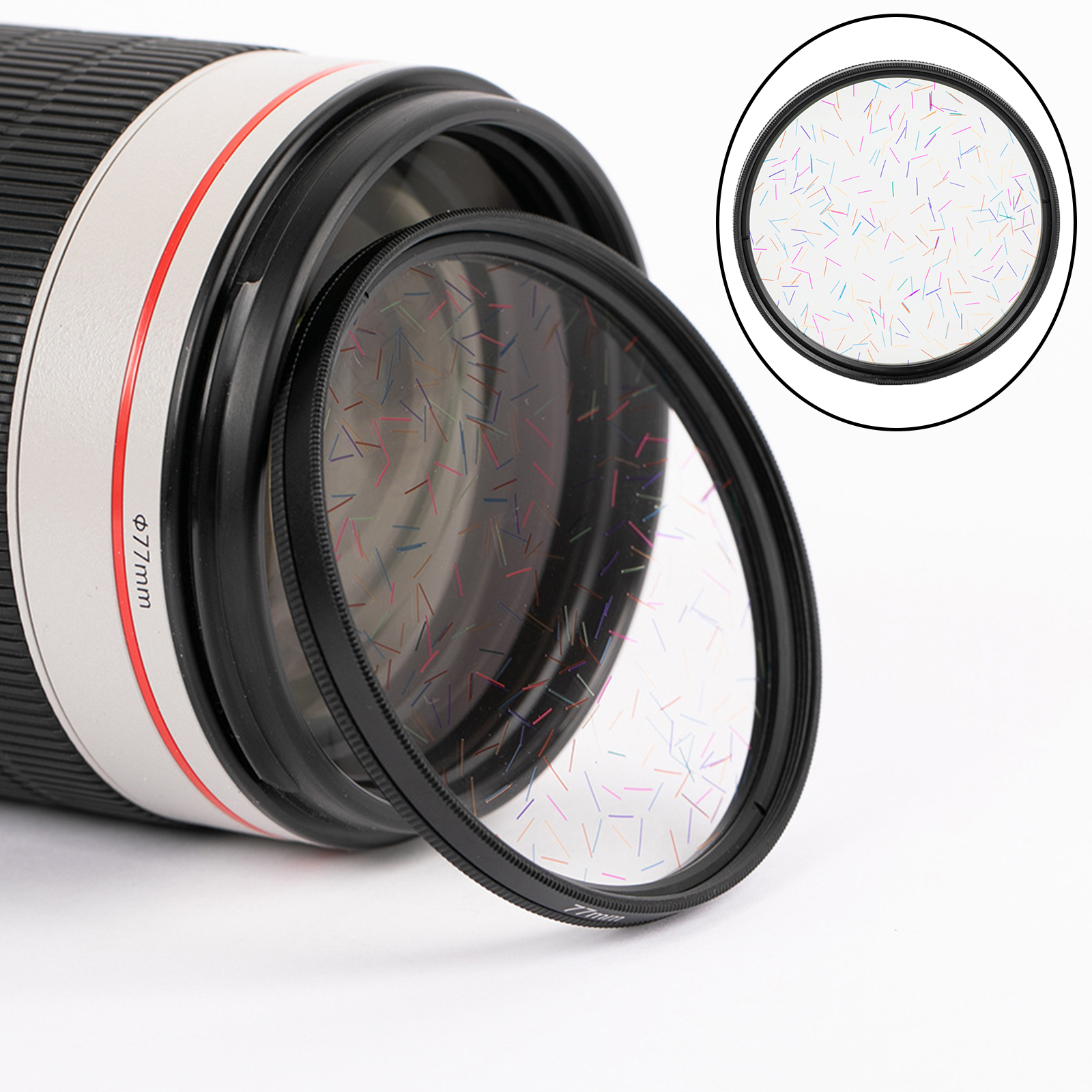 77mm Star Filter Flare Camera Lens Drawing Mirror Widescreen Film Classic Anamorphic for DSLR Micro SLR Cameras Recording