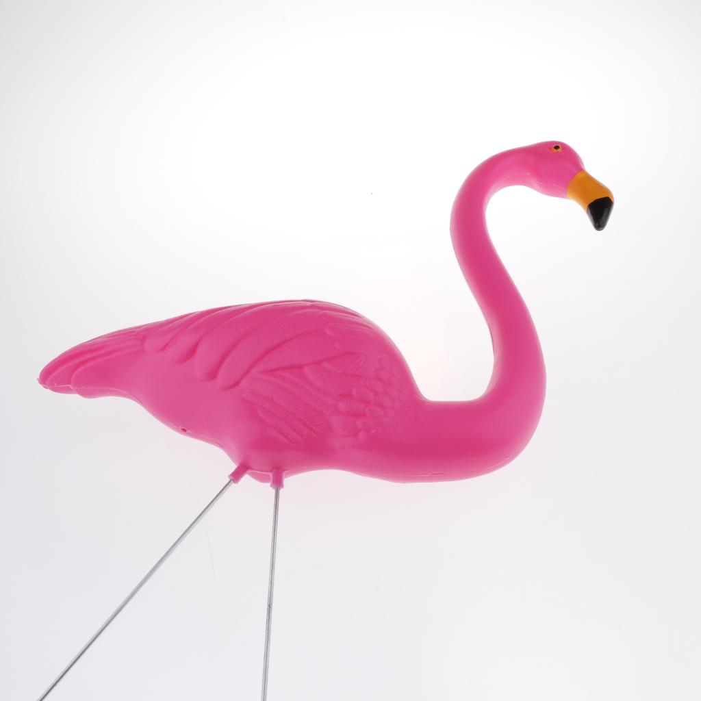 2pc Simulation Standing Flamingo Model Garden Backyard Pond Home Ornament