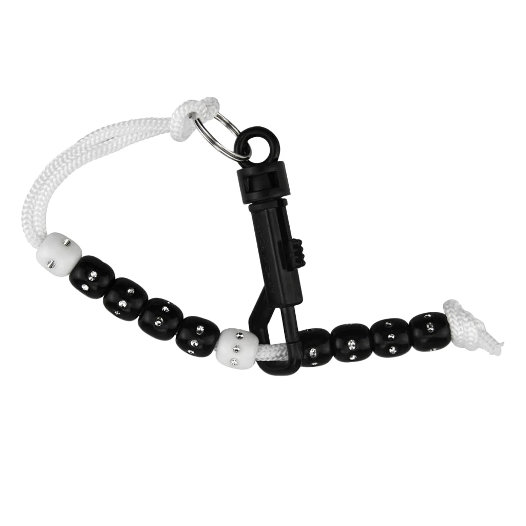 Black   White   Golf   Score   Counter   Bracelet   with   Clip   Stroke   Counting   Bead   Tool