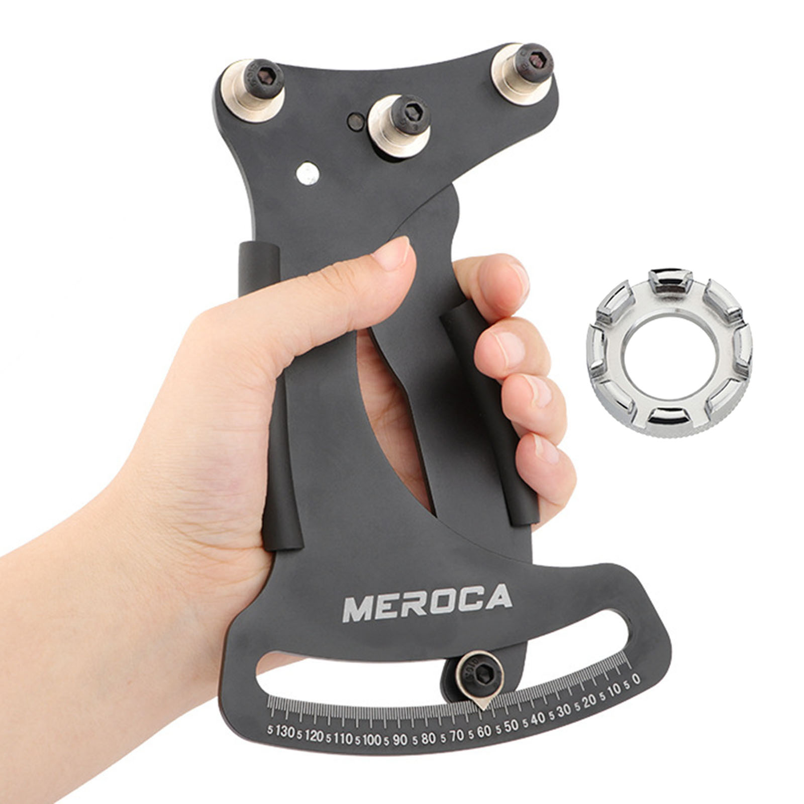 Bicycle Spoke Tension Meter Accessory Wire Adjustment Metal Wheel Repair Tension Meter Tool for Outdoor