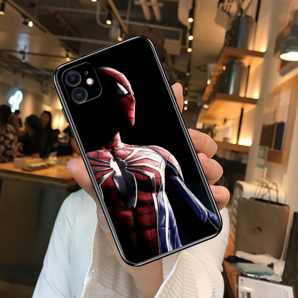 Роскошные чехлы для телефонов MARVEL Человек-паук для iphone 11 Pro Max  Чехол 12 Pro Max 8 PLUS 7 PLUS 6S iphone XR X XS mini Женский мобильный  сотовый | AliExpress