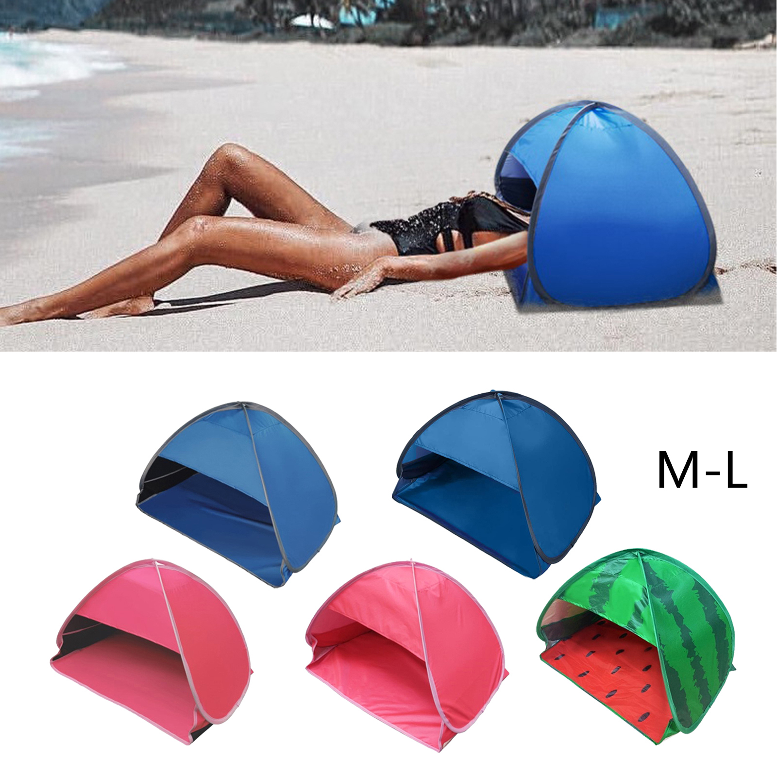 Mini Automatic Shade Tent Lounger Canopy Beach Tents Sun Shelter Anti-UV Pet Tent Outdoor Picnic Beach Camping Fishing Hiking