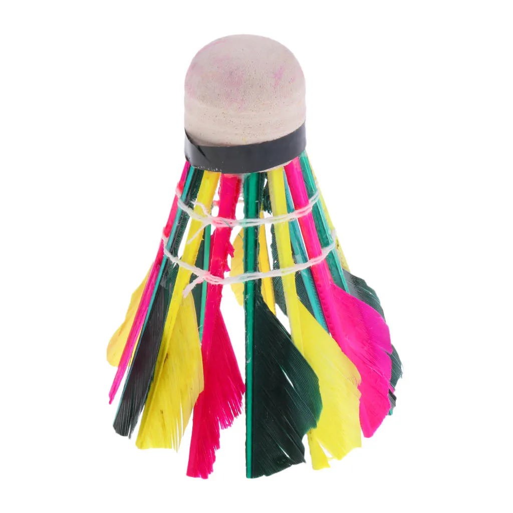 3 Pieces of Feather Badminton Shuttlecocks Balls Colorful Children Children