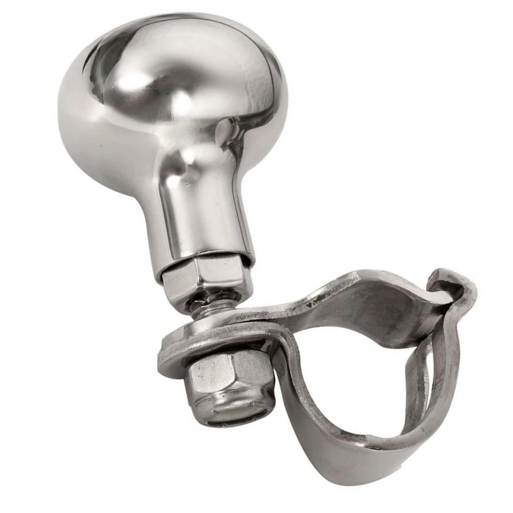 Boat Steering Wheel Maneuvering Knob Spinner Handle  - Stainless Steel (Silver)