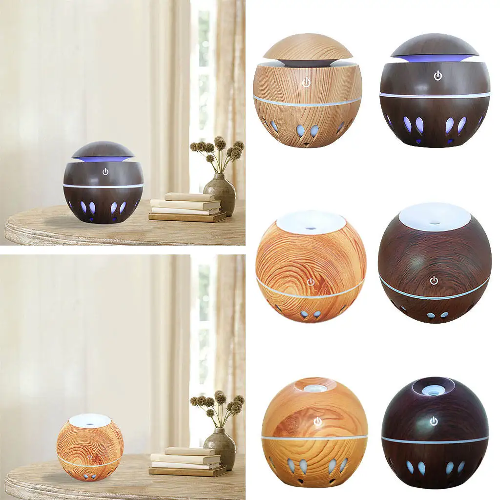 Aromatherapy Diffuser Portable 130ml Silent Colorful Mini Air Purifier Mist for Bedroom Car Moisturizing Babies Adults