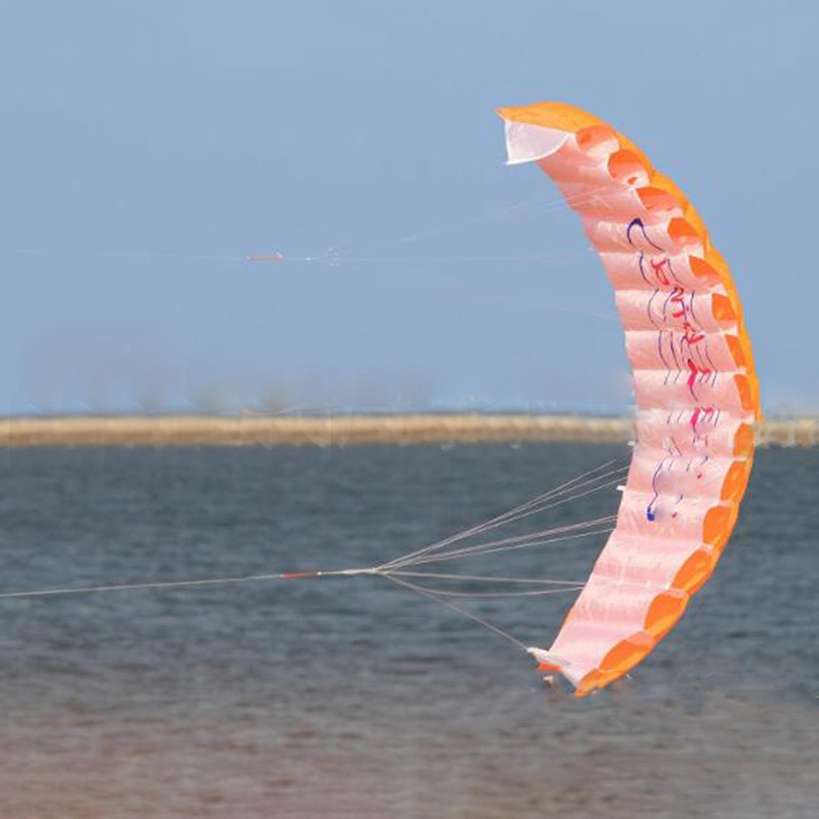 Surfing Power Kite 1.4m Kitesurfing Kiteboarding Sports Stunt 2-Line Stunt Parafoil Kite Wing Parachute with 30 meters lines